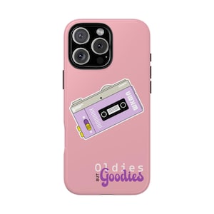 80s Phone Case for iPhone, Samsung & Google Pixel Case | Vintage Cassette Tape Player | Retro Music, Old School Nostalgia | Gift for Her