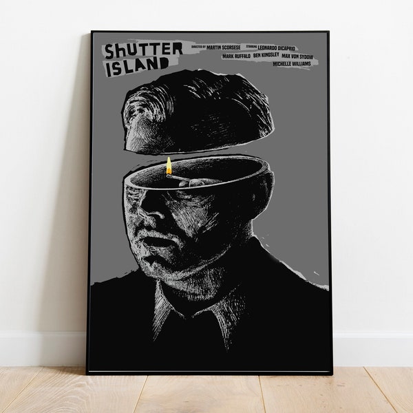 Shutter Island / Shutter Island Poster / Minimalist Movie Poster / Vintage Retro Art Print / Custom Poster / Wall Art Print / Home decor