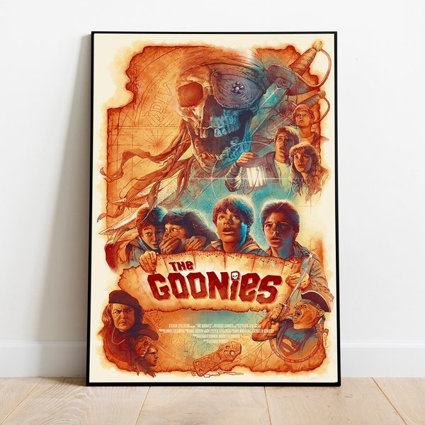 The Goonies Poster / Richard Donner / Vintage Retro Art Print / Wall Art Print / Minimalist Movie Poster / Custom Poster / Home Decor