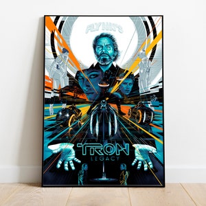 Tron Legacy / Tron Legacy Poster / Minimalist Movie Poster / Vintage Retro Art Print / Custom Poster / Wall Art Print / Home Decor