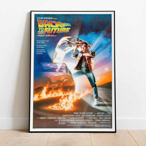 Back to the Future / Back to the Future Poster / Minimalist Movie Poster / Vintage Retro Art Print / Custom Poster / Wall Art Print