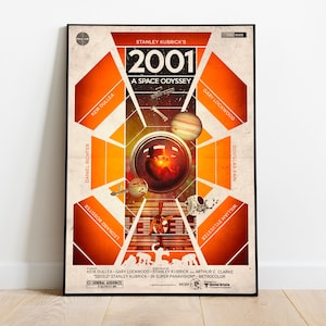 2001 A Space Odyssey Poster / Stanley Kubrick / Vintage Retro Print / Wall Art Print / Minimalist Movie Poster / Custom Poster / Home Decor