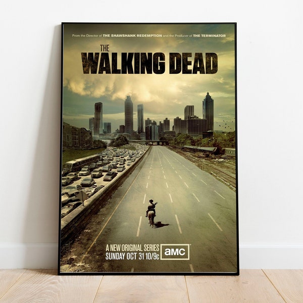 The Walking Dead Poster / TWD / Rick Grimes / Minimalist Tv Series Poster / Vintage Retro Print / Custom Poster / Wall Art Print  Home Decor