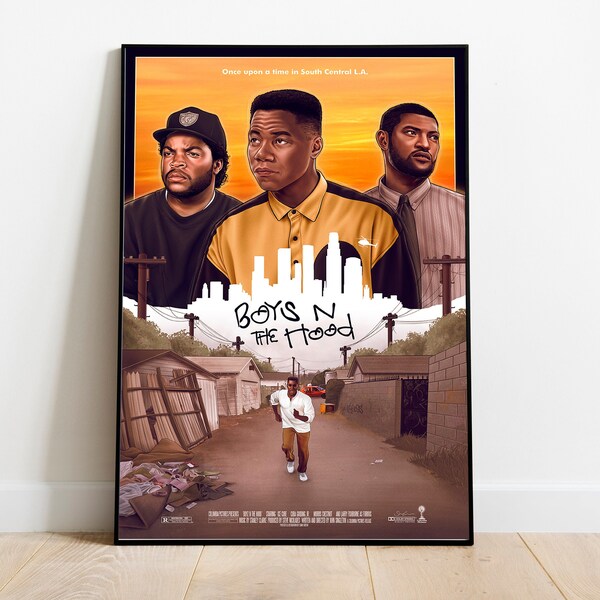 Boyz n the Hood Poster / John Singleton / Minimalist Movie Poster / Vintage Retro Art Print / Custom Poster / Wall Art Print / Home Decor