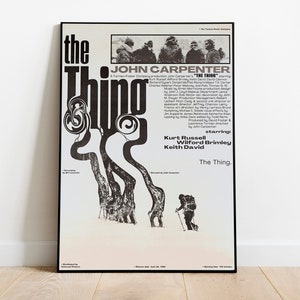 The Thing Poster / John Carpenter / Minimalist Movie Poster / Vintage Retro Art Print / Custom Poster / Wall Art Print / Home Decor / Gift
