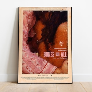 Bones and All Poster / Luca Guadagnino / Minimalist Movie Poster / Vintage Retro Art Print / Custom Poster / Wall Art Print / Home Decor