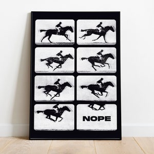 Nope Poster / Nope Movie Poster / Vintage Retro Art Print / Wall Art Print / Minimalist Movie Poster / Custom Poster / Home decor / Gift