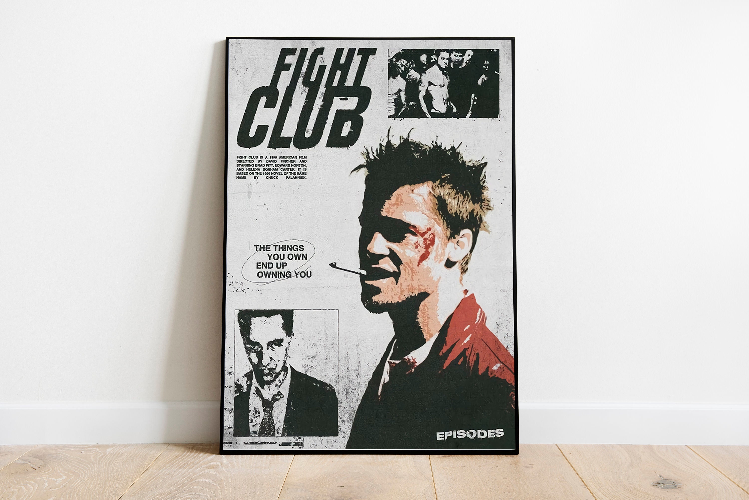 Fight Club Poster / David Fincher / Vintage Retro Art Print / Wall