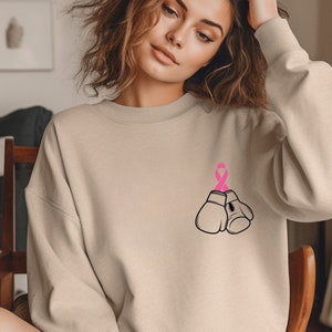 Pink Boxing Gloves Sweatshirt, Breast Cancer Awareness shirt, You are a Fighter Pink Boxing Glove Sweatshirt