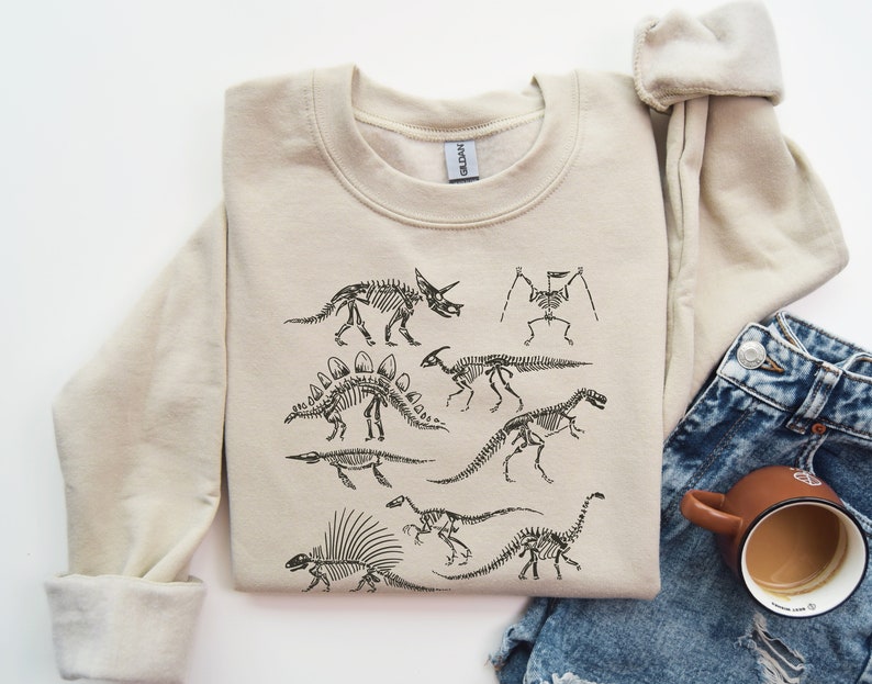 Dinosaur Skeleton Sweatshirt Dinosaur Skeleton Hoodie Dino T Shirt ...