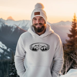Winter Sports Hoodie,  Ski and Snowboard Hooded Sweatshirt, Ski Gift, Skiing Sweatshirt. Skier Hoodie, Apres Ski Sweater , Winter Holyday