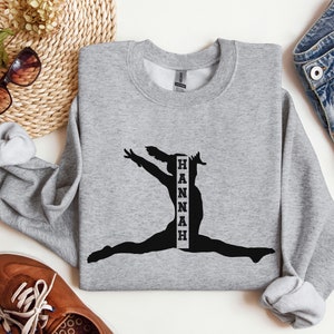 Custom Gymnast Daughter Sweatshirt Personalized Shirt Trendy Gymnastic Hoodie Birthday Gift Gymnast Mom Gift Sports Clothing