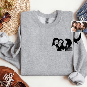 Custom Portrait Graphic Family Photography Sweatshirt Photograph Sweater Custom Picture Hoodie Gift for Family Personalized Mother Day Gift