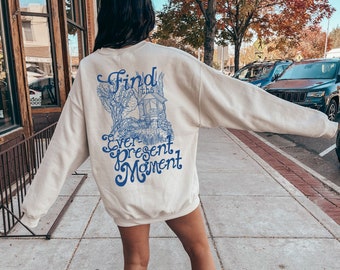 Positive Vibes Illustration Sweatshirt, Yoga Illustration Sweatshirt, Mental Health Sweatshirt, Artsy Sweatshirt, Bird Lover Sweatshirt