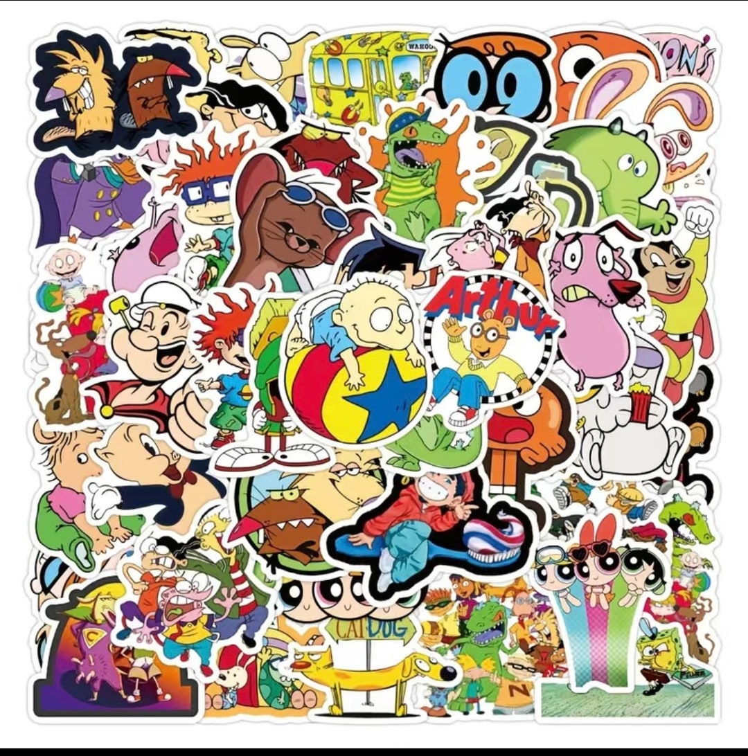 Classic Cartoon 50pcs Sticker Set - Etsy