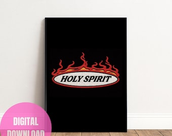 Holy Spirit Embroidered Patch Wall Art | Christian Faith Decor (Digital Download)