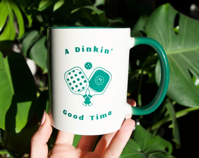 Een Dinkin Good Time Pickleball | Pickleball koffiemok | Pickle ball-liefhebber | Pickleballbeker | Cadeau voor Pickleball-partner | Pickleball-cadeau