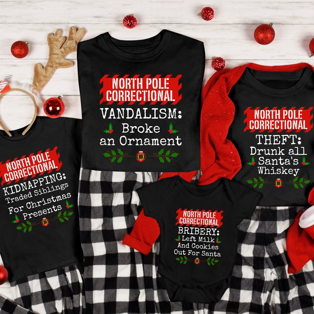 Correctional Shirt 65 Quotes North Pole Correctional Christmas 2024 Shirts|Matching Christmas Shirts|Funny Christmas Group Tee|North Pole Shirt|Christmas Pjs Christmas Group Tee