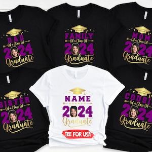 Custom Graduate 2024 Shirts,Graduation 2024 Shirt,Proud Family Shirt,Graduation Tee,Class of 2024,Senior 2024,College Graduation,Grad Shirts