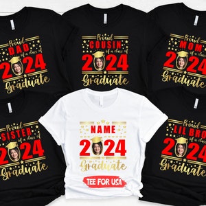 Proud Grad Family TShirts,Class of 2024,Senior 2024,High School Grad Shirt,Graduate Gifts,Proud Family Shirt,Graduation Crew,Graduation 2024