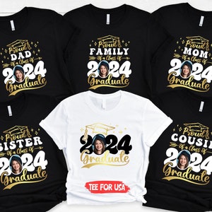 Custom Graduate 2024 TShirts,Graduation 2024 Tee,Proud Family Shirt,Graduation Shirts,Class of 2024,Senior 2024,High School Graduate Shirt