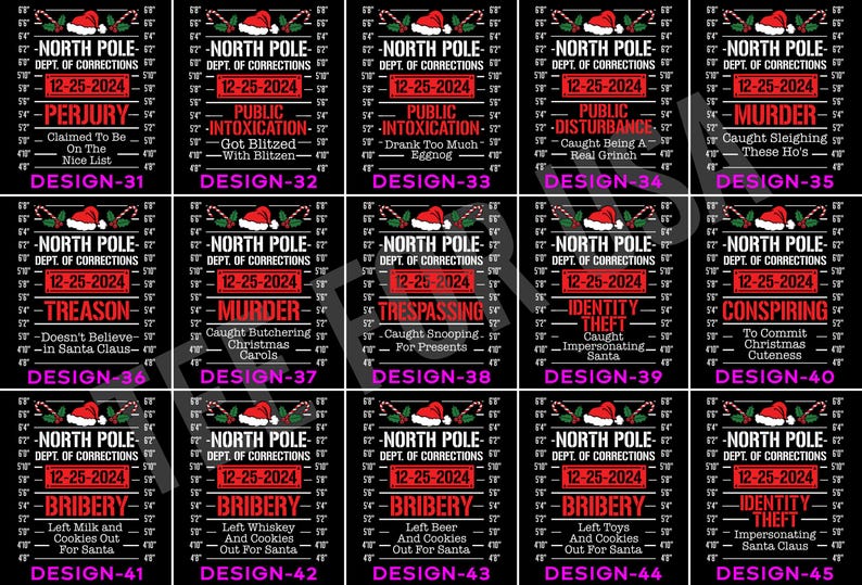 Christmas North Pole Correctional Shirt,Christmas Family Tee,Matching Christmas Pjs,Christmas Eve Gift,Holiday 2024 Gift,Xmas Long Sleeve image 7
