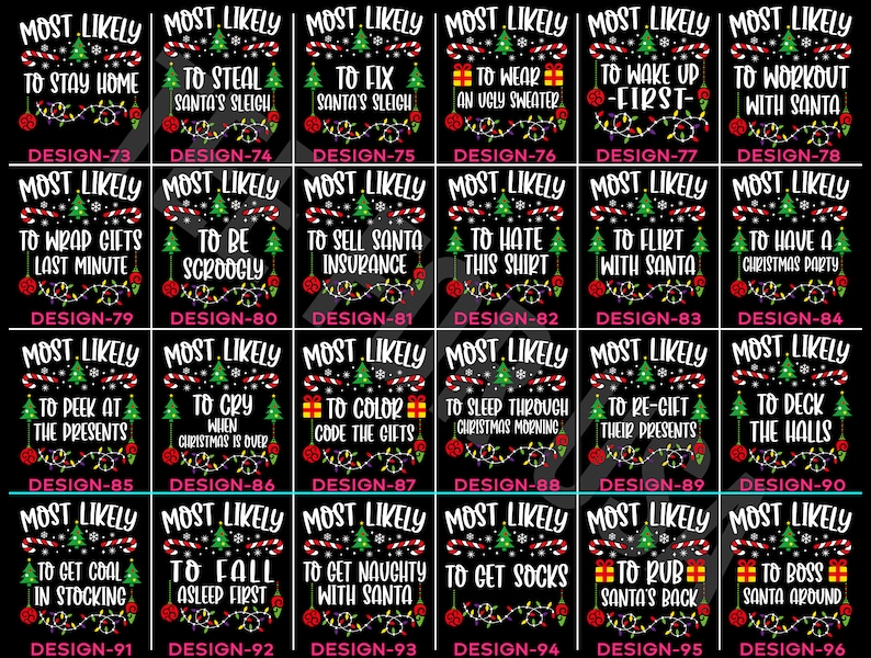 Custom And 190 Quotes Most Likely to Christmas T-Shirt,Matching Xmas Family Shirt,Family Christmas Pjs,Christmas Party Tee,Funny Xmas Shirt image 5