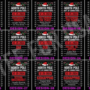 Christmas North Pole Correctional Shirt,Christmas Family Tee,Matching Christmas Pjs,Christmas Eve Gift,Holiday 2024 Gift,Xmas Long Sleeve image 6