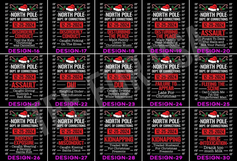 Christmas North Pole Correctional Shirt,Christmas Family Tee,Matching Christmas Pjs,Christmas Eve Gift,Holiday 2024 Gift,Xmas Long Sleeve image 6