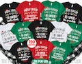190 Quotes Most Likely to Christmas Shirts,Matching Family Christmas Shirts,Funny Christmas 2024 Party Tee,Matching Pajamas,Long Sleeve,Xmas