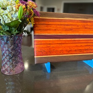 Purple Heart, Padauk, and Cherry Cutting Board