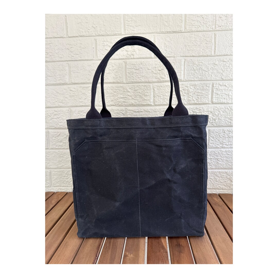 Project Bag, Waxed Canvas Bag, Tote, Knitting Project Bag, Duffel, Travel Bag, Waxed Canvas