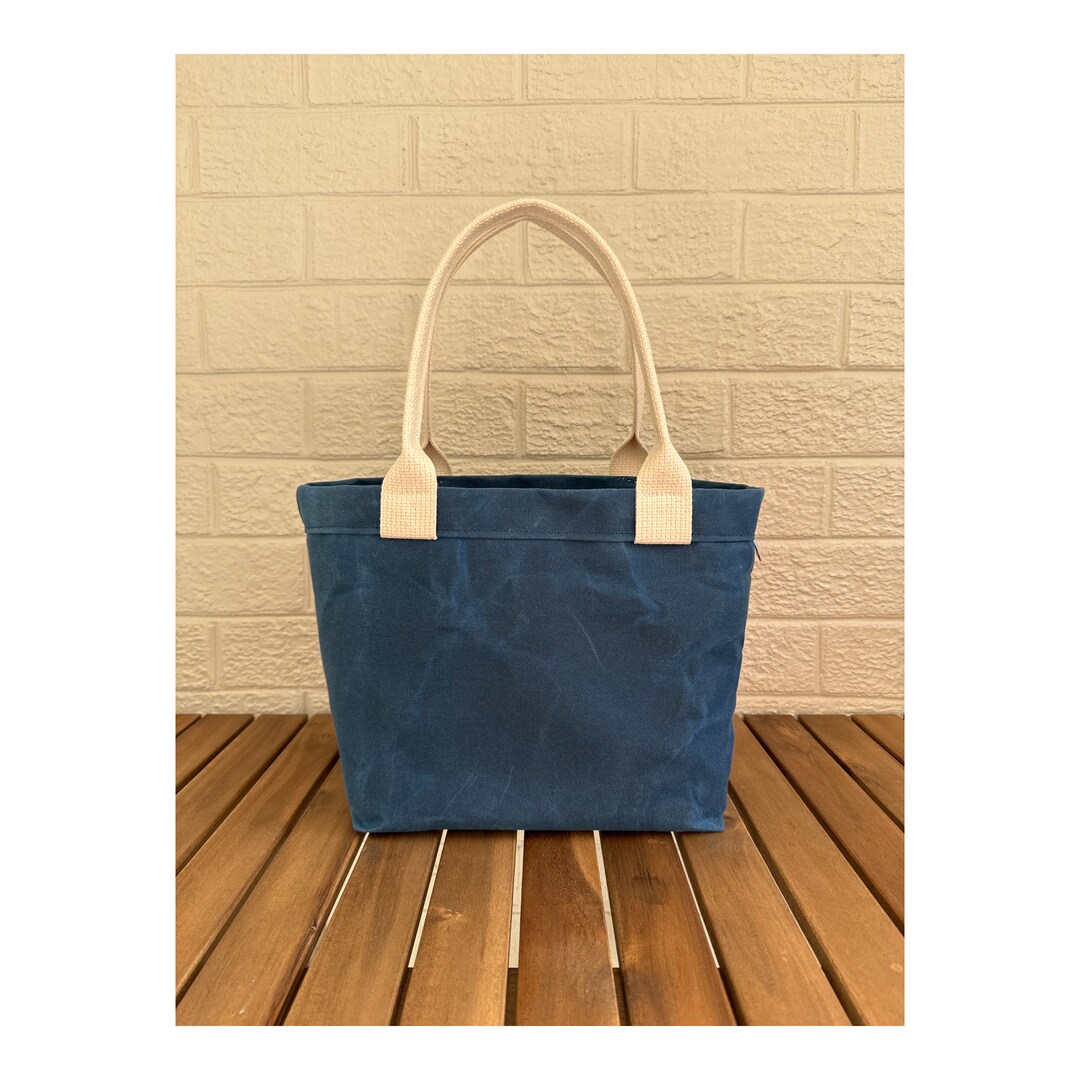 Project Bag, Waxed Canvas Bag, Tote, Knitting Project Bag, Duffel