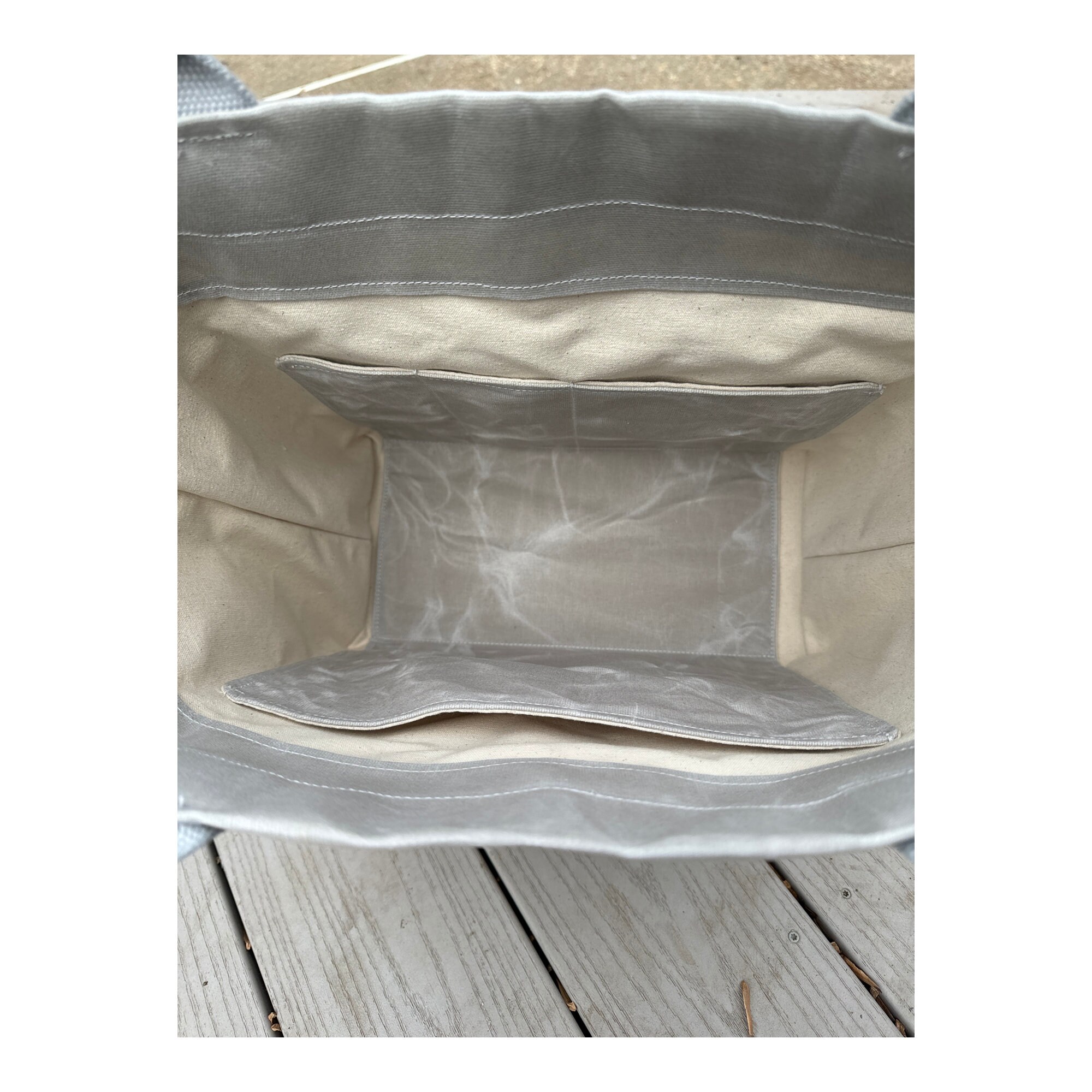 Project Bag Waxed Canvas Bag Tote Knitting Project Bag Etsy