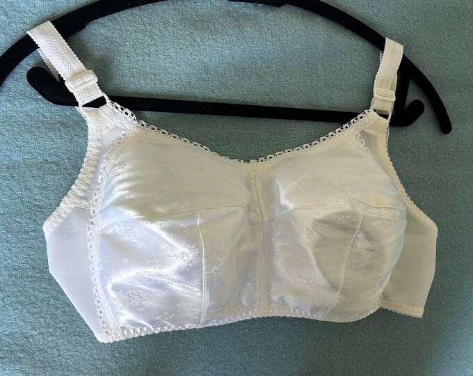 Bralette Bra Brassiere Size 36F (80F Eu)vintage Underwear Luxury Cotton ...