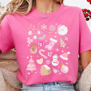 Pink Christmas Shirt, Christmas Shirt, Holiday Shirt, Cute Christmas Shirt, Gift For Christmas, Christmas Party Shirt, Holiday Spirit Shirt