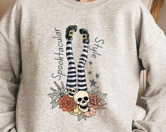 Halloween Spooktacular Style Sweatshirt, Gift For Halloween, Spooky Season Sweatshirt, Halloween Party Sweater, Halloween Hoodie