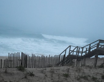 Beach in Fog Photo Print: Landscape Photography (Digital Download)