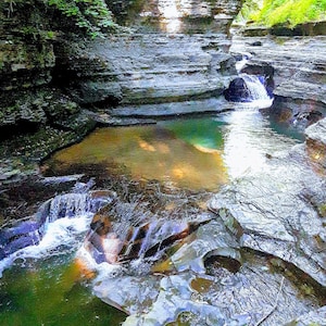 Luminous Waterfall Photo Print: Landscape Photography (Digital Download)