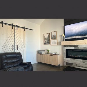 The “Rosanky” double doors are custom barn doors combining both Rustic, and Modern - Any Finish - Any Size