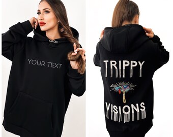 Crystal hoodie Custom logo sweatshirt Rave hoodie Stylish clothes Warm hoodie Bright clothes