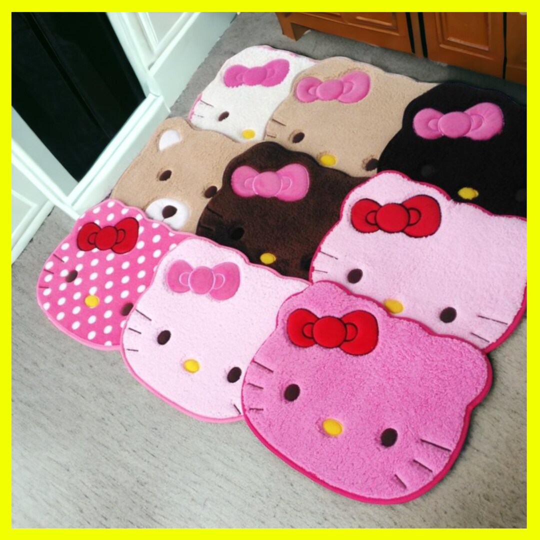 Hello Kitty Rug Bath Mat/hello Kitty Bath Mat/cool Rugs/tufted Etsy