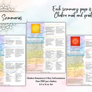 Chakra Printable Reference Guides, Chakra Balancing Guides, Chakra ...