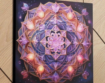 Pink Heart Chakra - mounted canvas print. 3 sizes!  Gorgeous canvas print - ideal for your home, healing room or meditation space!