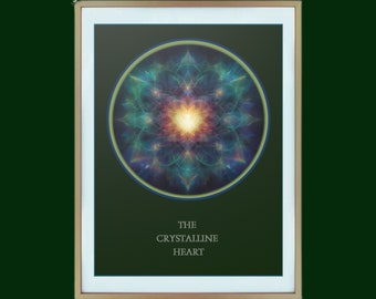 Crystalline Heart  Poster - Satin Finish - 18 X 24 " - Inspirational Poster and Print Wall Art Inspirational Quotes Poster Art
