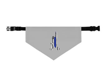 ビッグフット シン ブルー ライン ペット バンダナ カラー | 法執行機関サポート | 調節可能な犬と猫のバンダナ | ヒロイック デザイン