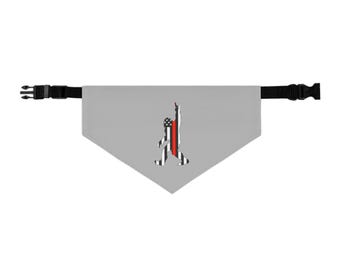 Bigfoot Thin Red Line Pet Bandana Collar | Firefighter Support | Adjustable Dog & Cat Bandana | Heroic Design