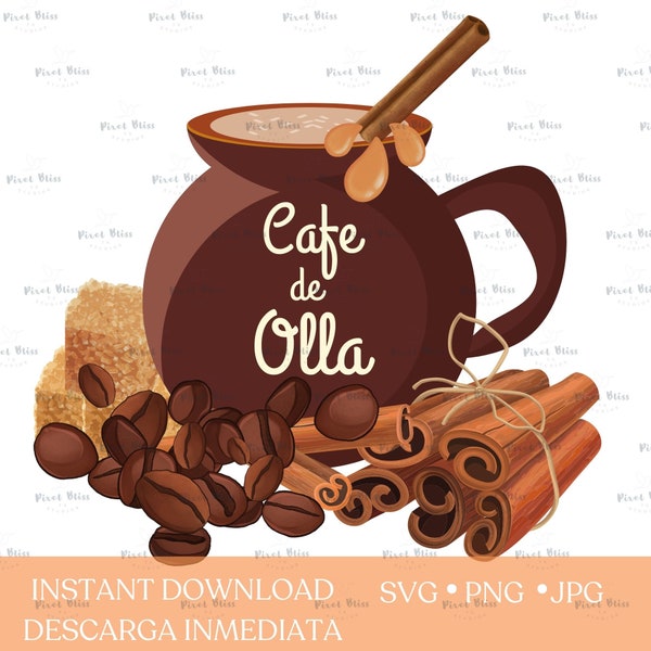Cafecito, Café, Café De Olla, Dictons espagnols SVG, Café, café svg, cafecito svg