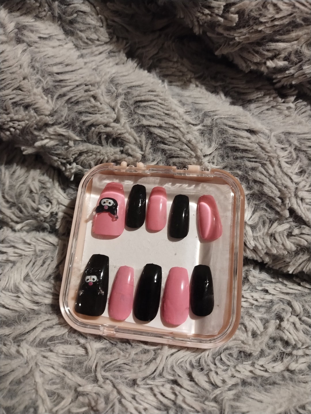 Kuromi Nails - Etsy