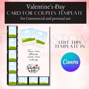 Bearbeitbare Valentinstagskarte Canva-Vorlage, Romantische Valentinstagskarte für Sie, Ihn, Liebesbrief-Gedicht, Freund, Frau, Freundin